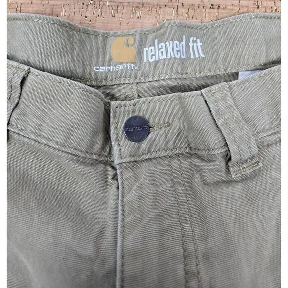 Carhartt Shorts Men's 44 Relaxed‎ Fit Duck Canvas Cargo Brown Workwear - Picture 5 of 9